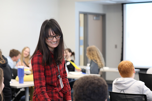 Dr. Yenling Chang assisting with JA-in-a-Day.